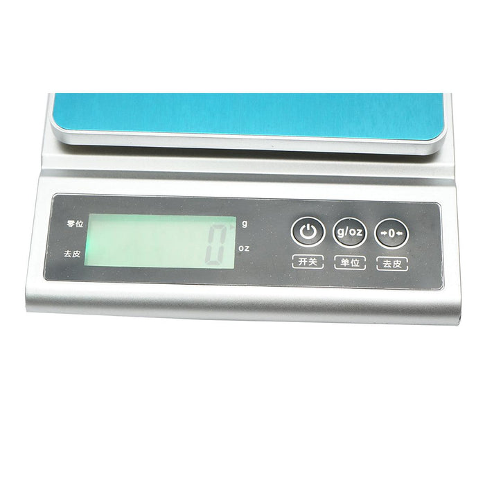 Bilancia da Cucina Digitale, 10 kg, Piattaforma in Acciaio Inox, Display LCD, Dimensioni 20x15x3 cm, Funzioni Tara, Spegnimento Automatico