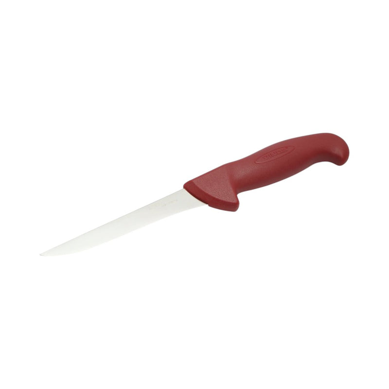 Coltello professionale stretto per disosso da 13 cm, lama in acciaio 5Cr15MoV, manico in nylon rossoBreckner Germany