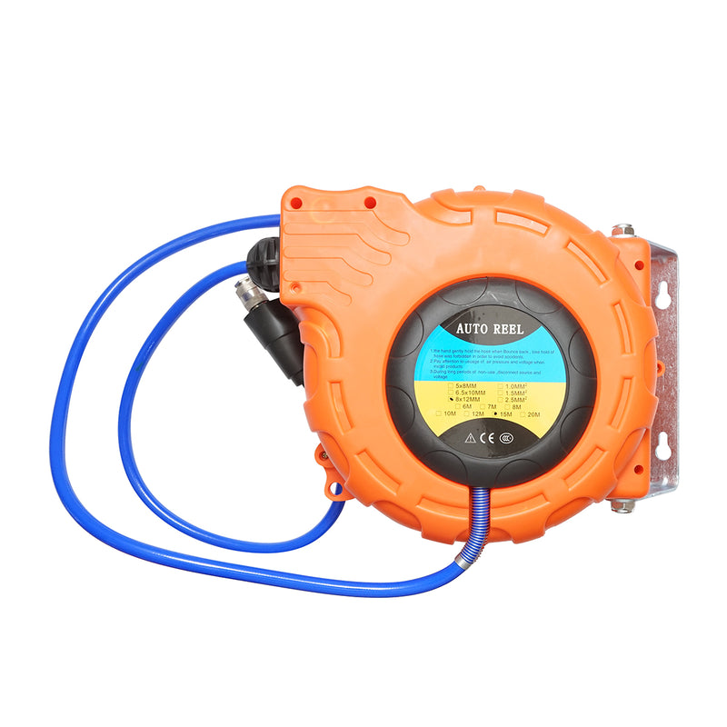 Avvolgitubo automatico per aria compressa 15m, diametro 8x12mm