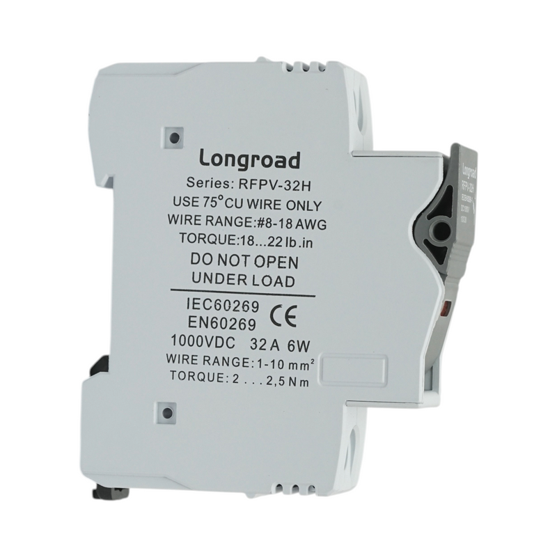 Portafusibili fotovoltaico DC Longroad RFPV-32H 1P gPV, 1000 V, 32 A, 10x38