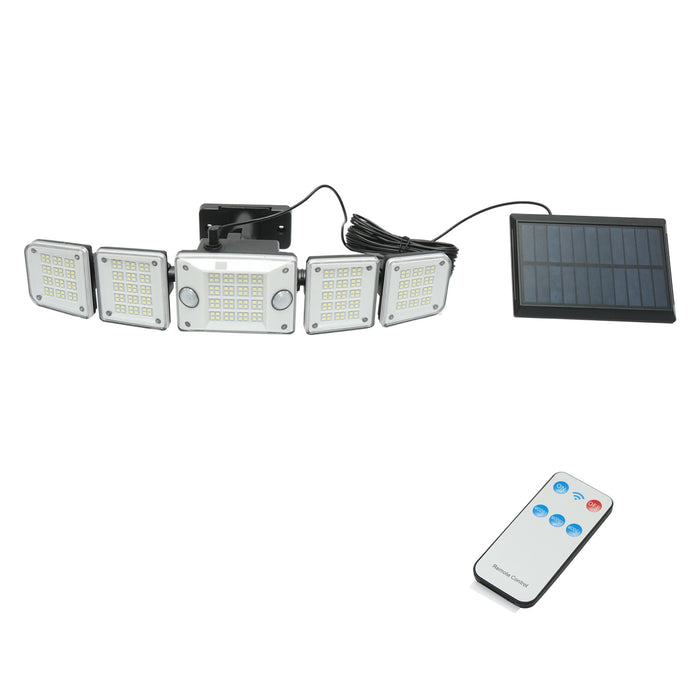 Lampada LED con pannello solare telecomandato e batteria 2400mAh, IP65