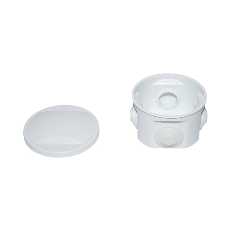 Scatola di derivazione rotonda da superficie, 4 ingressi, 80x50 mm, IP55