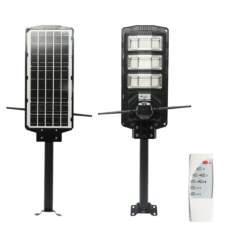 Lampada solare LED 450W con telecamera di sorveglianza AI 4 MP, WIFI, SIM 4G, pannello solare 24W, batteria LifePo4 18Ah, rotazione 360°, visione notturna, rilevamento umano e applicazione V380 Pro
