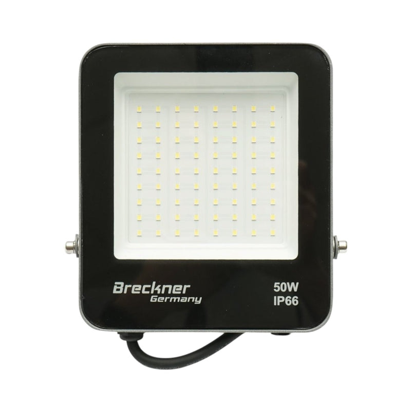 Proiettore LED 50W, 220V, 6500K, 4500lm, fascio largo, 165x145x28mm, IP66 Breckner Germany