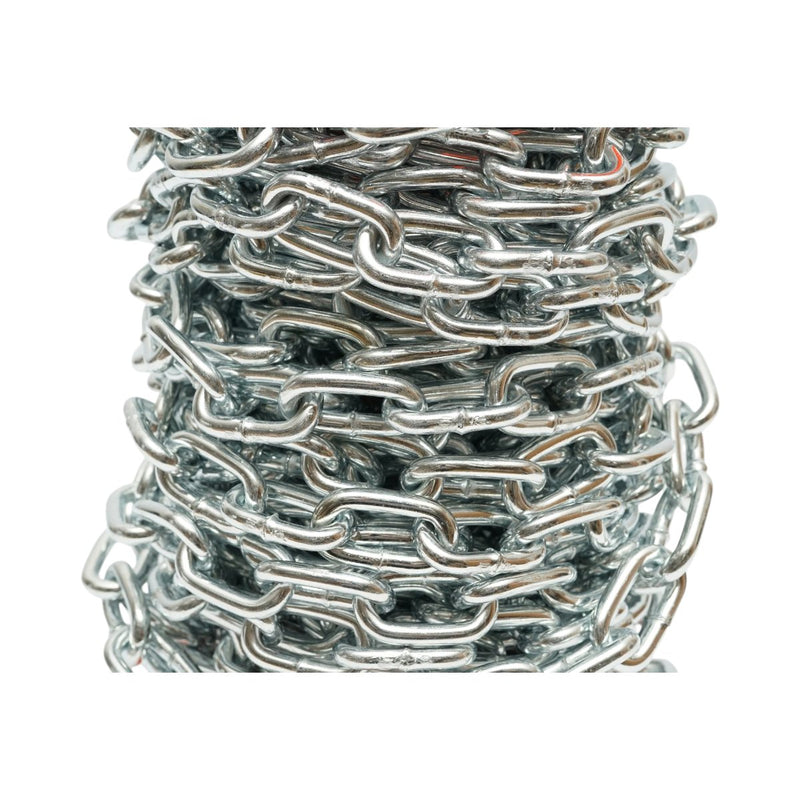 Catena in acciaio zincato a maglia media 7,9 mm x 25 m