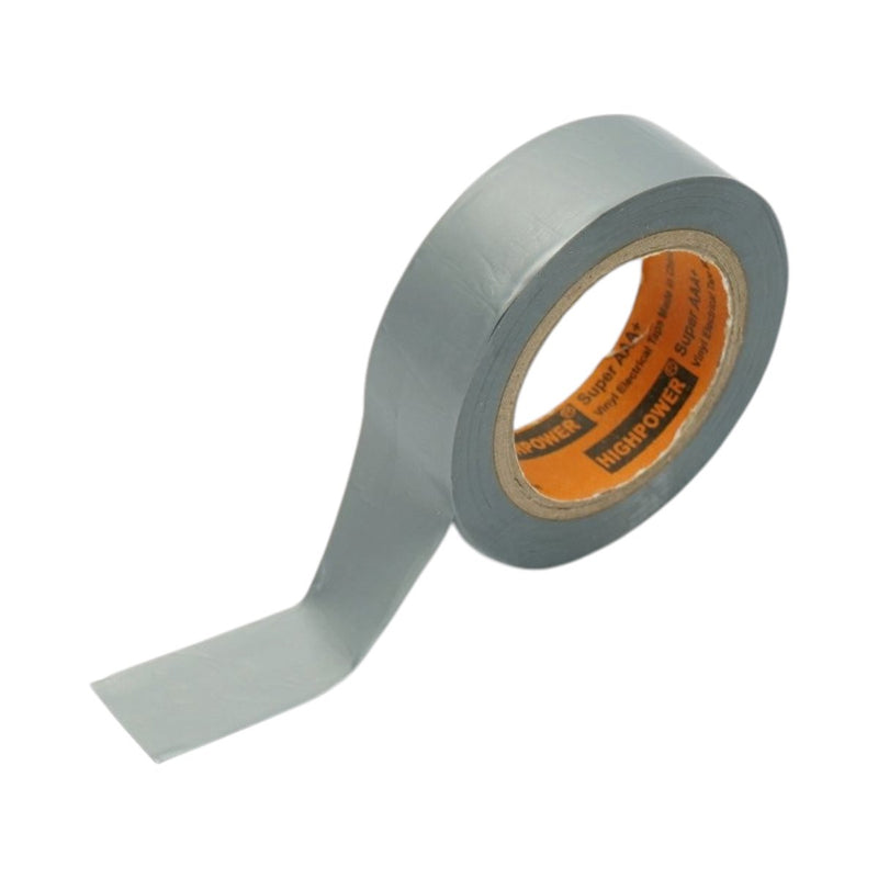 Nastro isolante in vinile grigio 19 mm x 9 m – Ignifugo, alta resistenza (qualità superiore AAA+)