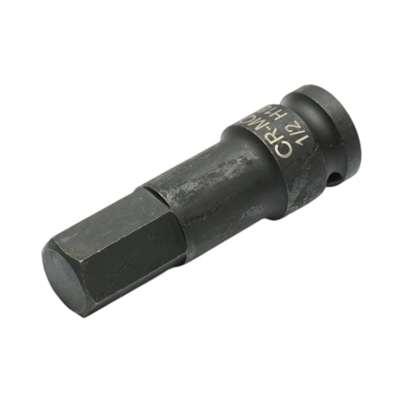 Bussola a inserto esagonale H18 per avvitatori a impulsi, 78 mm, attacco quadro da 1/2", Cr-Mo Breckner Germany