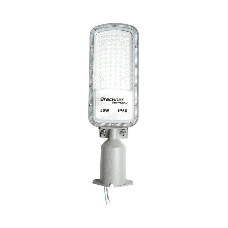 Lampione stradale a LED da 50 W, 100-265 V, 6500 K, 5500 lm, montaggio su palo, 410x125x25 mm, IP66 Breckner Germany