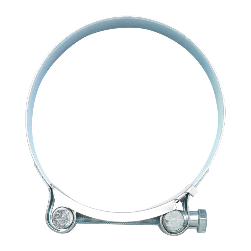 Fascetta stringitubo ad alta resistenza, fascetta in metallo zincato W1 con vite, 104–112 mm Breckner Germany