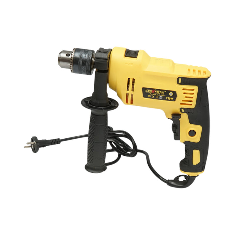 Trapano a percussione 750W, 220V, mandrino da 13 mm, 3000 giri/min Crownman