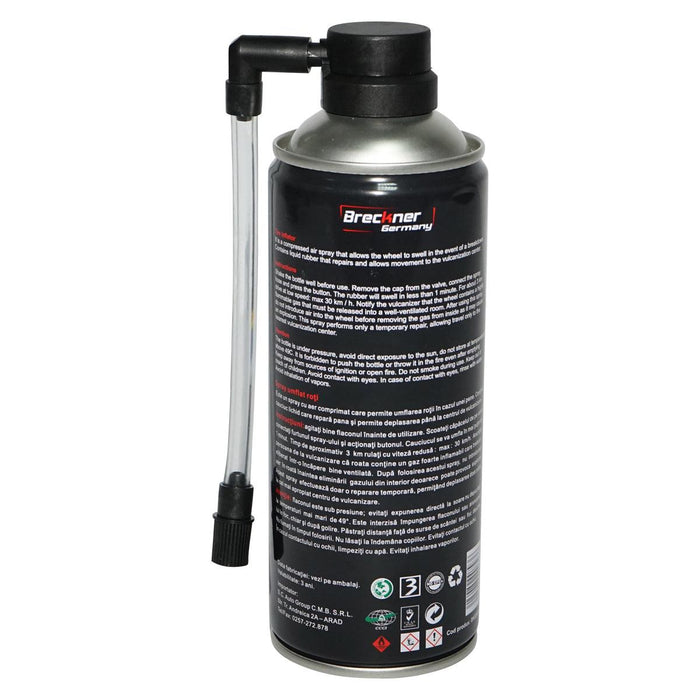 Gonfia e Ripara Le Gomme Forate di Auto e Moto, Spray gonfia gomme con Silicone per Riparazione forature