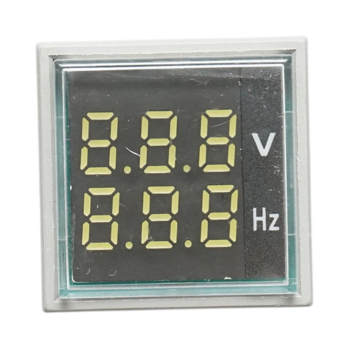 Voltmetro digitale e indicatore di frequenza LED bianco 0-99Hz/50-500V AC Ø 22mm Breckner Germany