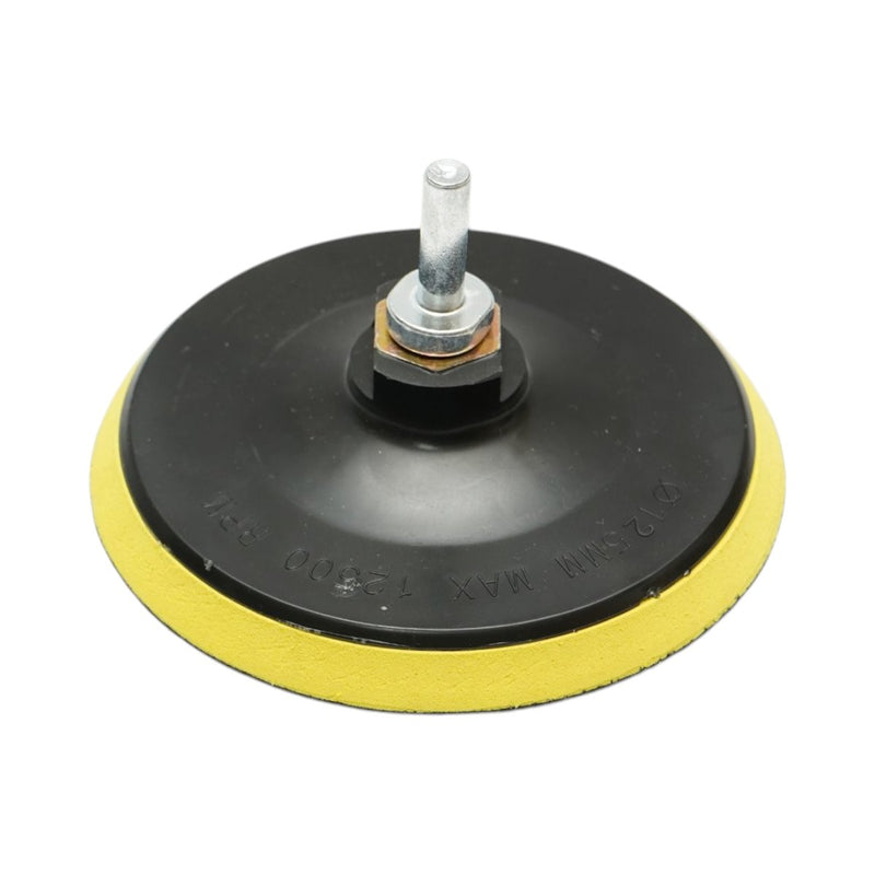 Set da 9 pezzi da 125 mm con attacco a velcro per levigatura e lucidatura: spugne per lucidatura, tampone in lana, tampone abrasivo, dischi abrasivi (P80, P120, P180) e adattatore M14 per smerigliatrici angolari e trapani. Breckner Germany
