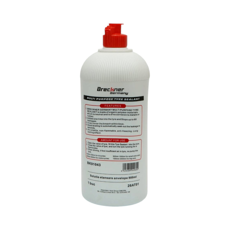 Sigillante multiuso per pneumatici tubeless e riparazione di forature (900 ml) Breckner Germany