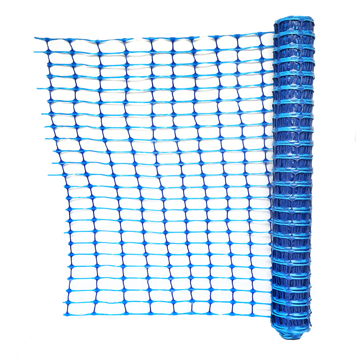 Rete per delimitazione lavori 1mx50m con maglie 70x40mm, 110g/m blu
