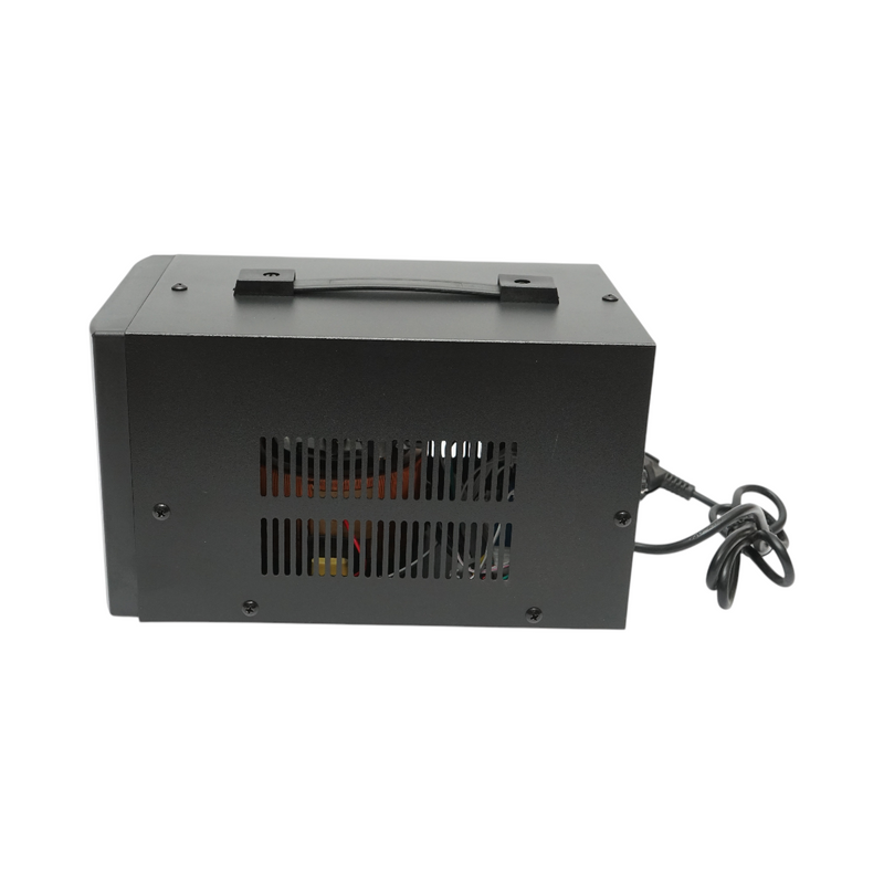 Stabilizzatore di tensione automatico 500VA, 300W, 140-250VAC con relè monofase, 1 presa Schuko 230V, display LCD Breckner Germany
