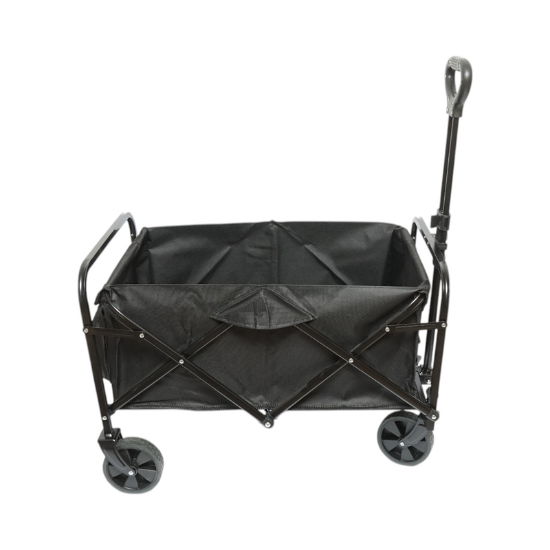 Carrello pieghevole per giardino e campeggio con ruote, manico estensibile, telaio in metallo e struttura in tessuto (70x48x47 cm) Breckner Germany