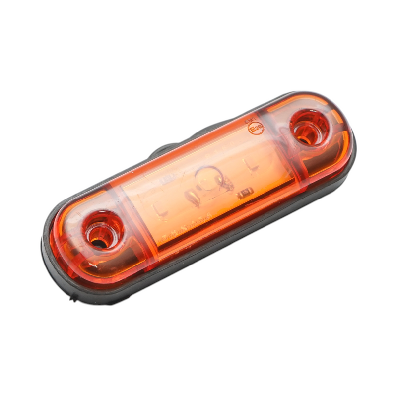 Luce di ingombro laterale a LED ovale, 12V-24V, ambra, 3 LED, 87x28x13,5 mm Breckner Germany