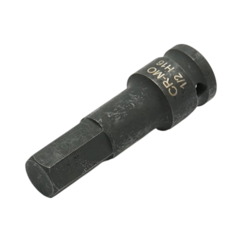 Bussola a impatto con attacco quadro da 1/2" e inserto esagonale H16, 78 mm, Cr-Mo Breckner Germany