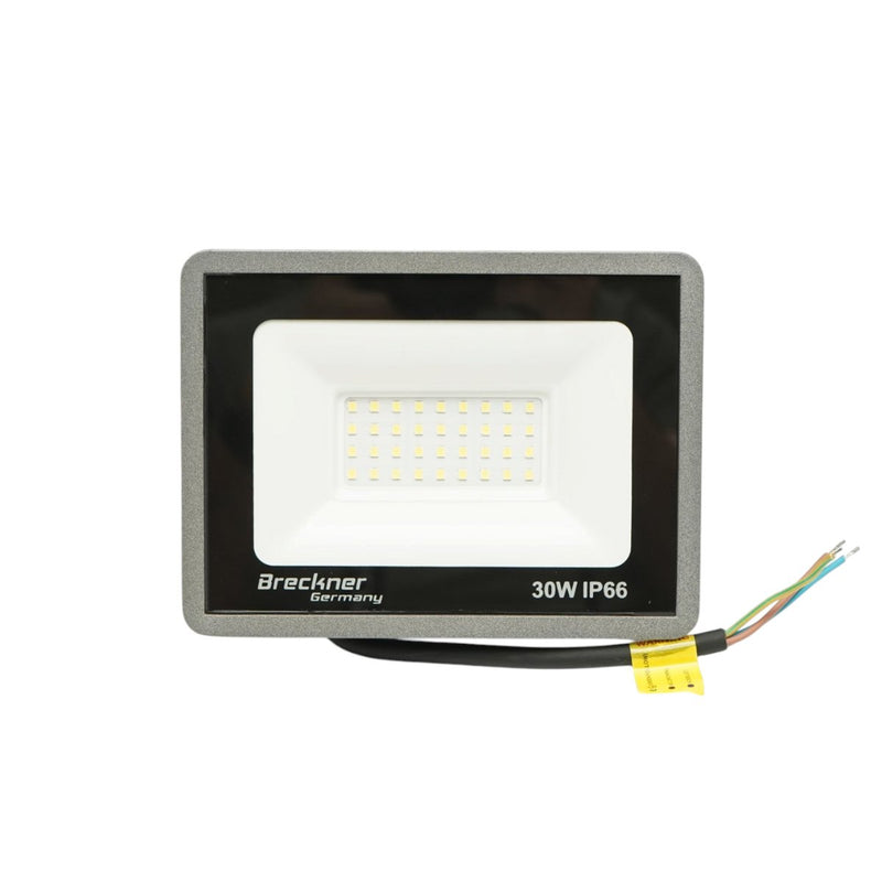 Proiettore LED 30W, 100-265V, 6500K, 3000lm, fascio largo, 160x115x26mm, IP66 Breckner Germany