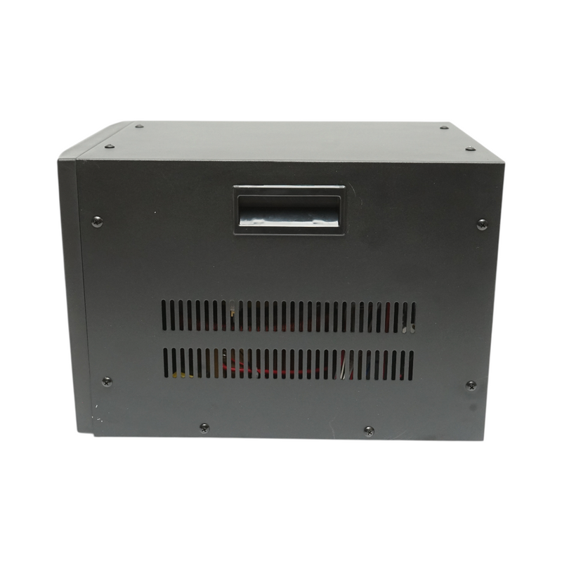 Stabilizzatore di tensione automatico da 5000 VA / 3000 W, 140-250 V CA, con relè monofase, bypass, connessione a morsettiera e display LCD. Breckner Germany