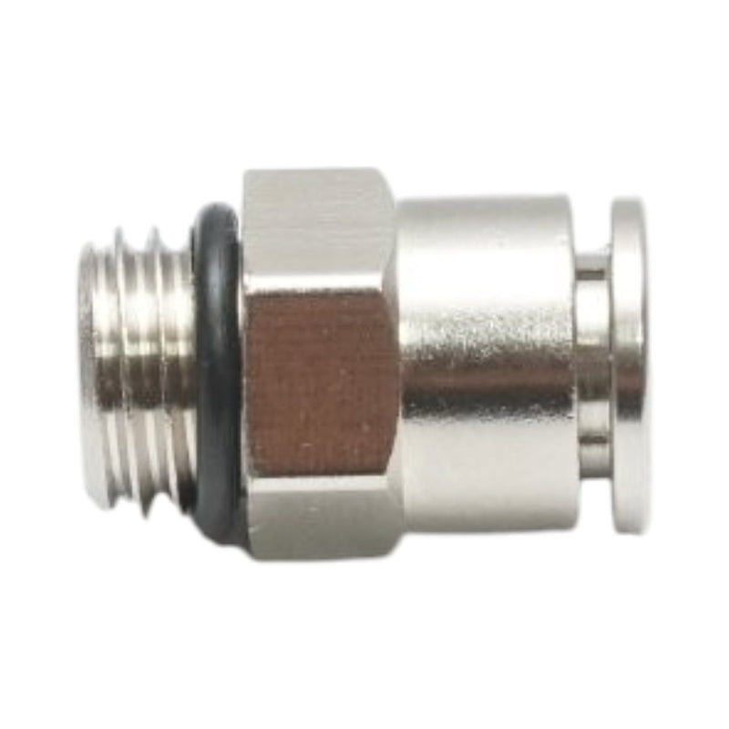 Raccordo rapido metallico diritto da 8 mm, filetto maschio M12