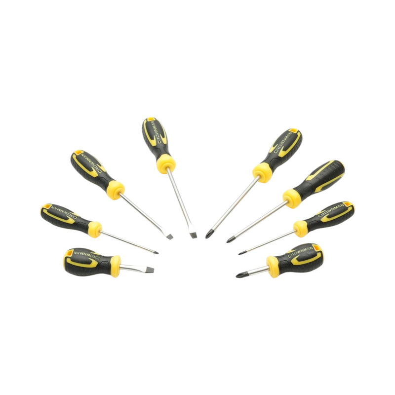 Set di cacciaviti professionali Crownman da 8 pezzi in acciaio Cr-V a croce  con punte magnetiche