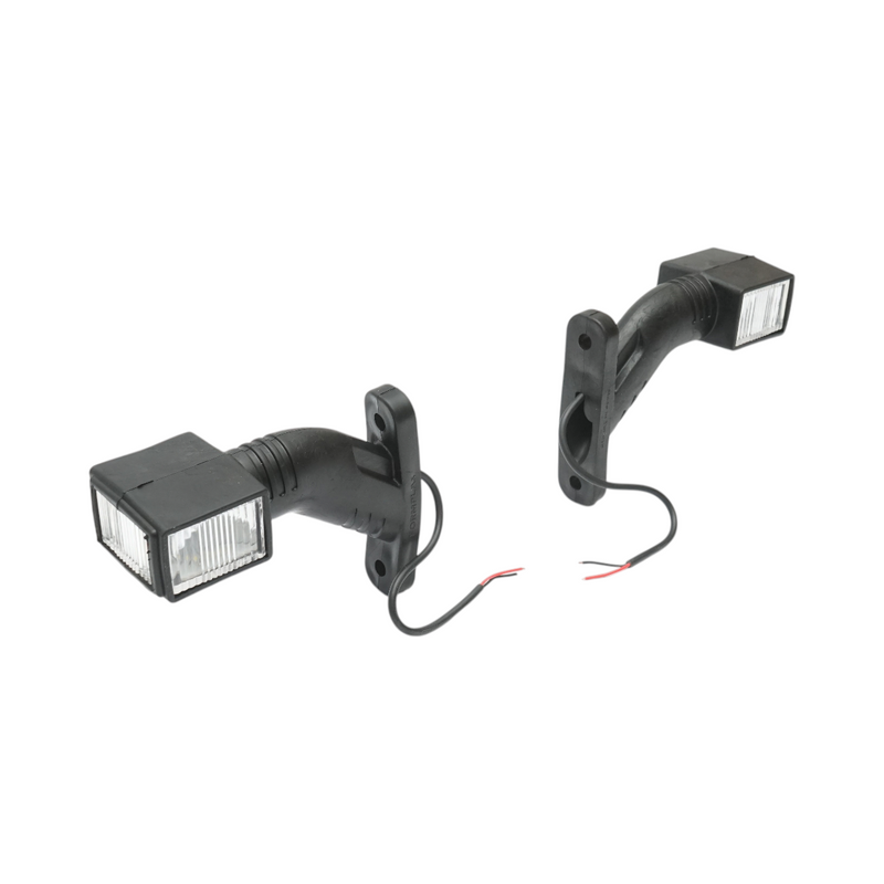 Set di luci di ingombro laterali a LED con braccio, 12V-24V, 3 funzioni (rosso-bianco-giallo), 140 mm Breckner Germany