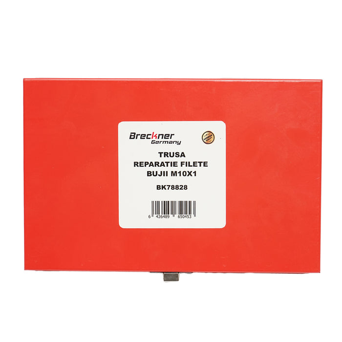 Set di riparazione filettature per candele, M10x1.0mm, 15 pezzi, Breckner Germany
