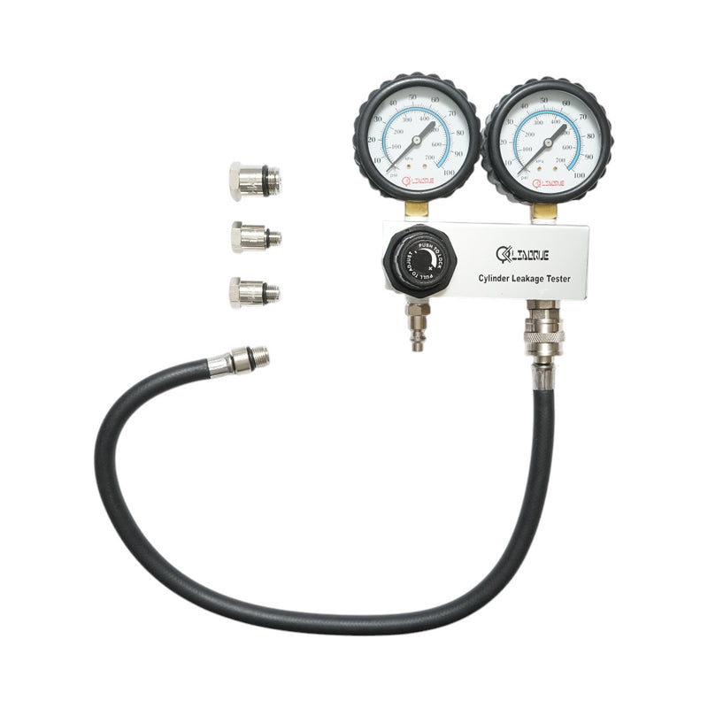 Kit di prova per la tenuta della compressione del cilindro del motore a benzina, 3 adattatori da 10, 12, 18 mm, tubo da 600 mm Breckner Germany