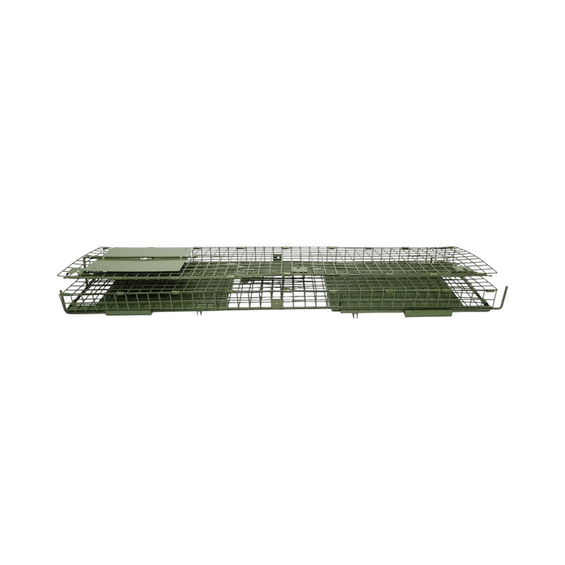 Gabbia trappola pieghevole in metallo per animali selvatici, 100x27x34 cm