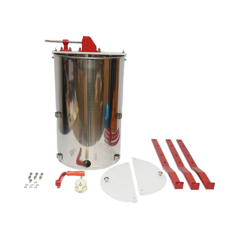 Centrifuga manuale apicola, estrattore di miele in acciaio inox con 3 telai