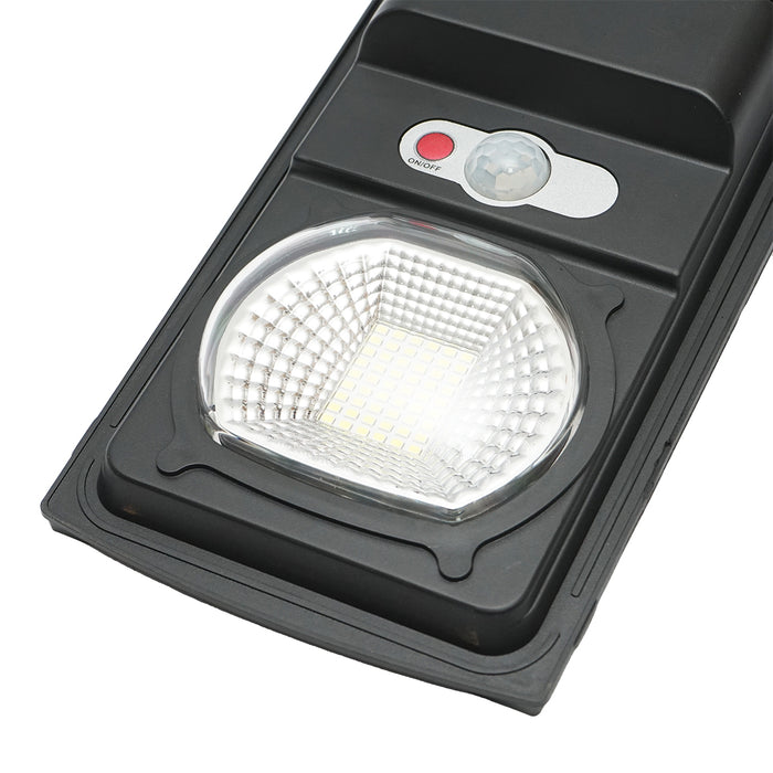 Lampada solare illuminazione stradale a LED 100W, 6500K, IP65 con pannello solare montaggio su palo