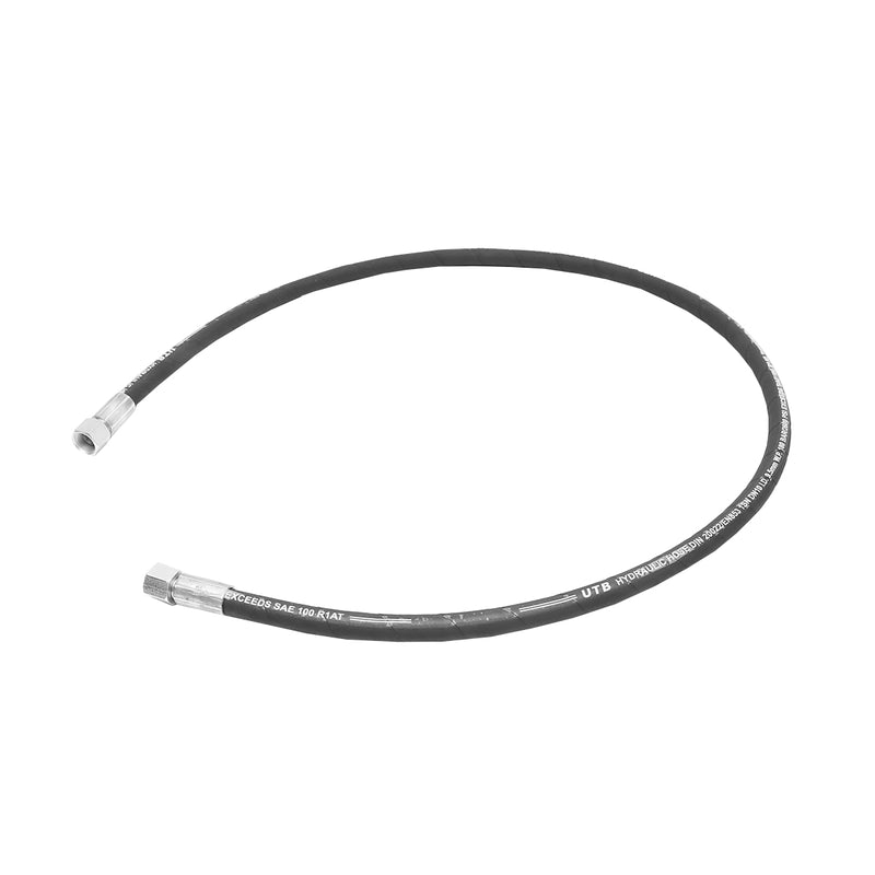 Tubo flessibile idraulico ad alta pressione 2SN DN10, pressato con raccordi fissi, lunghezza 1500 mm, attacchi M20.