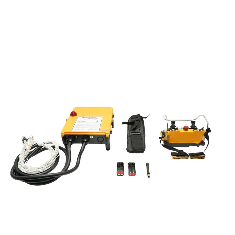 Telecomando industriale wireless 24V–500V AC/DC con doppio joystick e pulsanti, IP65 Breckner Germany
