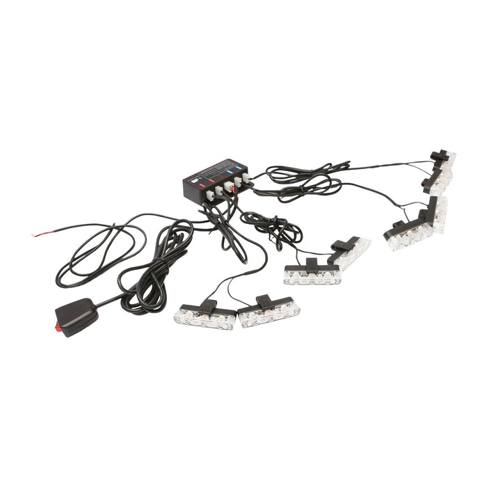 Set di 8 luci stroboscopiche LED – 3 LED per modulo, 12V Breckner Germany