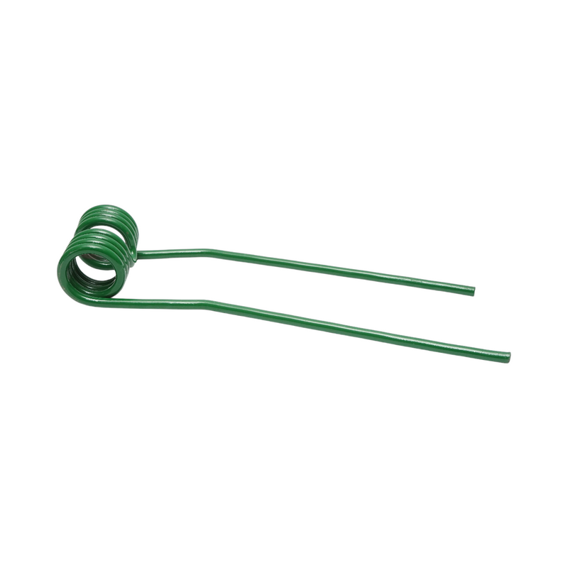 Dente elastico destro per rastrello raccoglifieno 105 × 370 × 9 mm, verde (Fella).