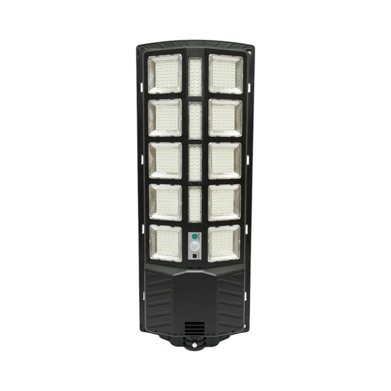 Lampione stradale solare a LED da 300 W con pannello solare da 15 W, batteria LiFePO4 da 12000 mAh, sensore di movimento, telecomando e supporto per palo (IP67) Breckner Germany
