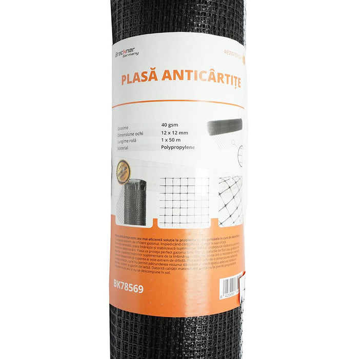 Rete anti-talpa 40g, 1x50m, 12x12mm, rete anti talpa, protezione per talpe