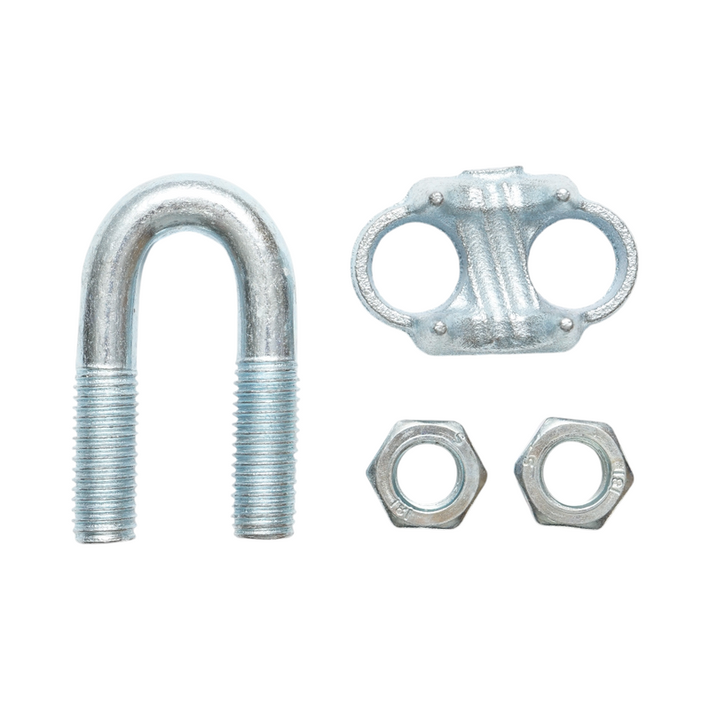 Morsetto per fune metallica zincato DIN 741-16 per cavo da 16 mm Breckner Germany