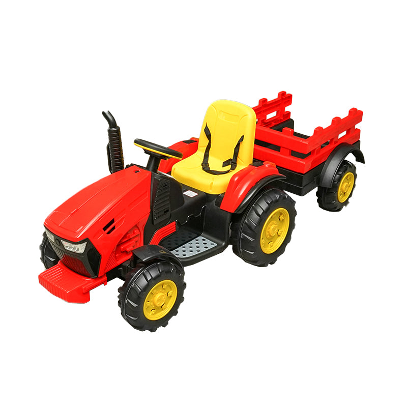 Trattore elettrico con rimorchio, telecomando e batteria – giocattolo per bambini (1980x610x650 mm)
