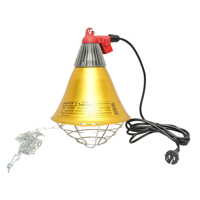 Lampada riscaldante a infrarossi da 21,5 cm per pulcini e animali, 230V