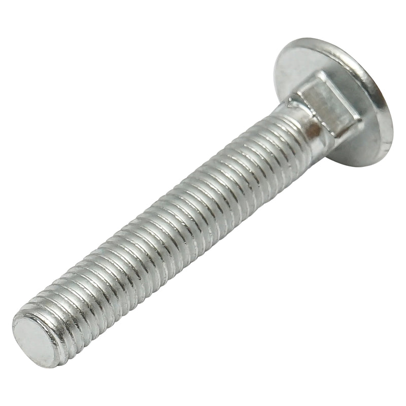Set di 50 bulloni a testa tonda con quadro sottotesta (tipo aratro) zincati DIN 603 M10x60 mm