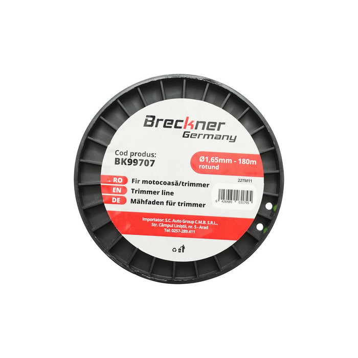 Filo per decespugliatore 1,65 mm x 180 mt, Filo tondo per decespugliatore Breckner Germany