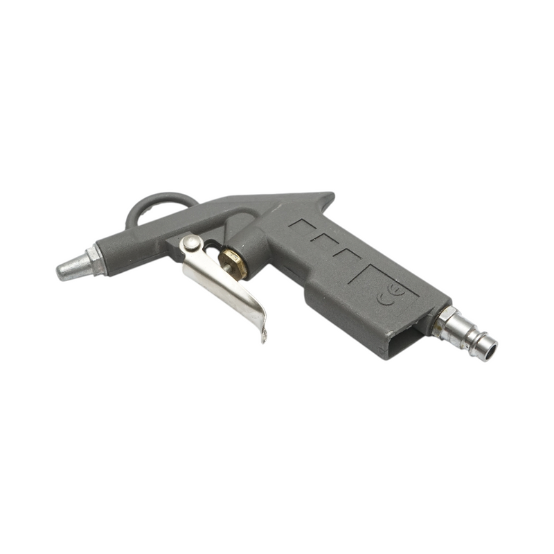 Pistola di soffiaggio ad aria compressa con ugello corto da 28 mm, grigia