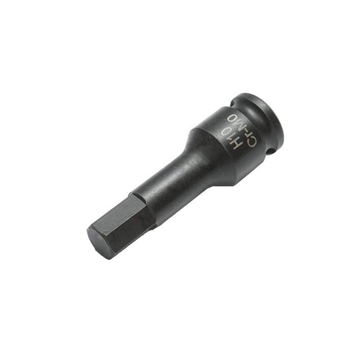Chiave a bussola a impatto esagonale H10, 60 mm, quadrata 3/8 Cr-Mo