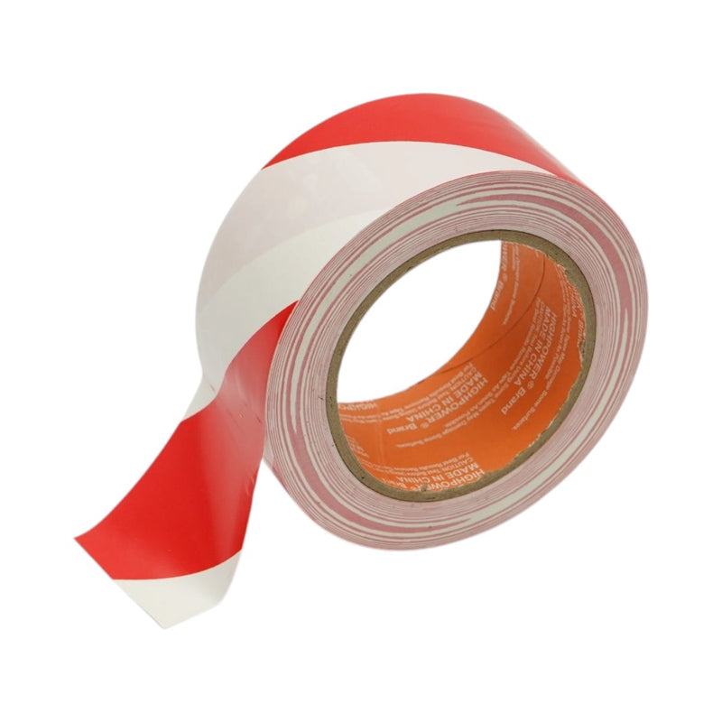 Nastro segnaletico e di marcatura a pavimento HighPower in PVC rosso-bianco 48 mm x 33 m