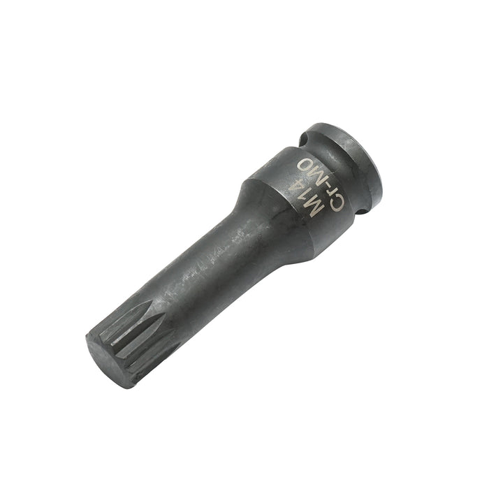 Chiave a bussola a percussione scanalata M14, 60 mm, attacco quadrato Cr-Mo da 3/8