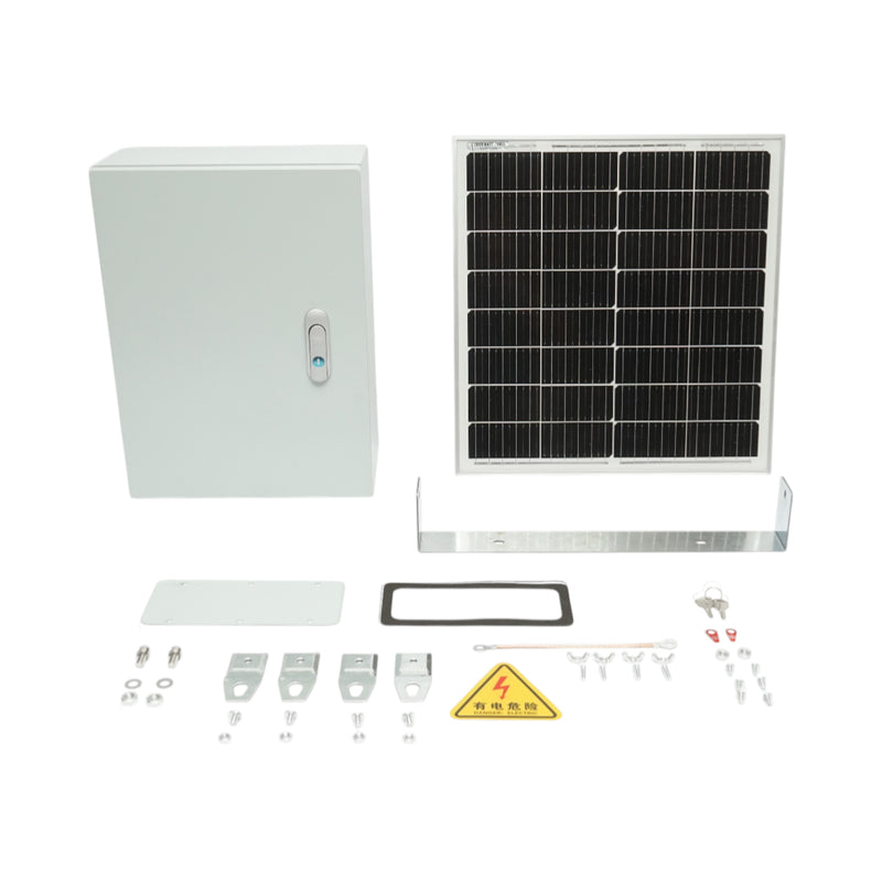 Pannello solare da 30 W con custodia esterna in metallo per elettrificatore e batteria (IP65) Breckner Germany