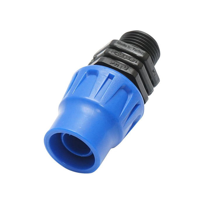 Raccordo Maschio a compressione 20mm X 1/2", PN6 per sistemi di irrigazione Manicotto Raccordo Tubi Raccordo di giunzione a compressione 20mm X 1/2", PN6 per sistemi di irrigazione